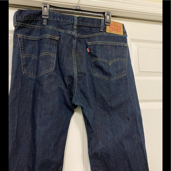 LEVI'S Strauss 505 Straight Fit Dark Wash Jeans W40x30L - Picture 8 of 15